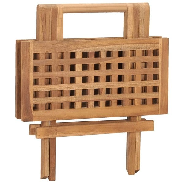 Berkfield 3 Piece Folding Outdoor Dining Set Solid Teak Wood