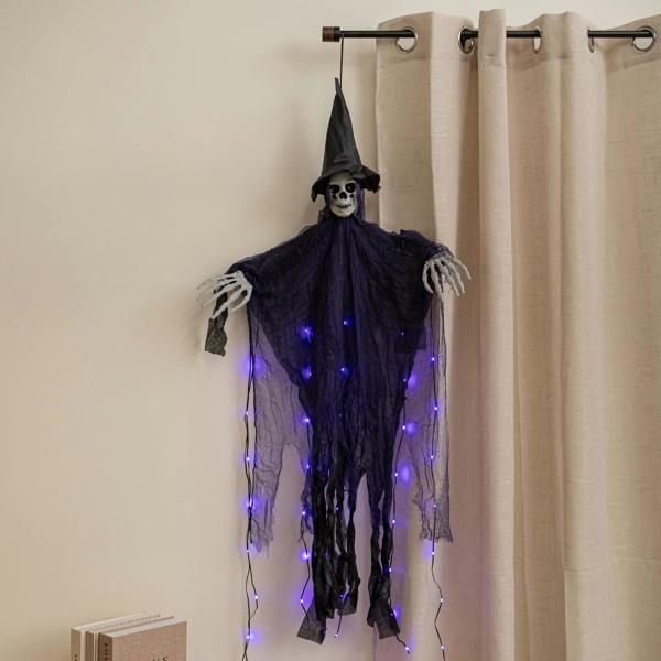 Samuel Alexander 1.2m Motion Activated Light up Halloween Hanging Wailing Ghoul with LEDs