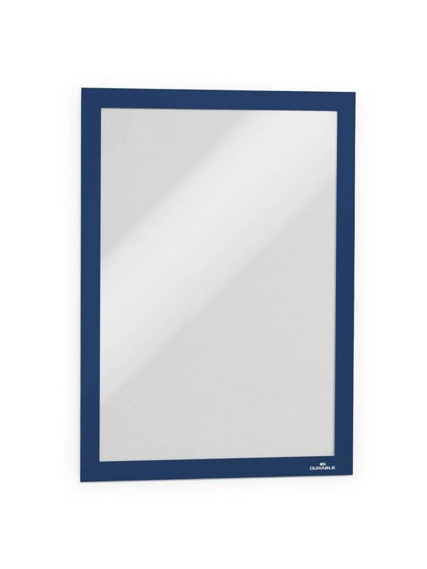 Durable DURAFRAME Self Adhesive Magnetic Signage Frame | 10 Pack | A4 Blue