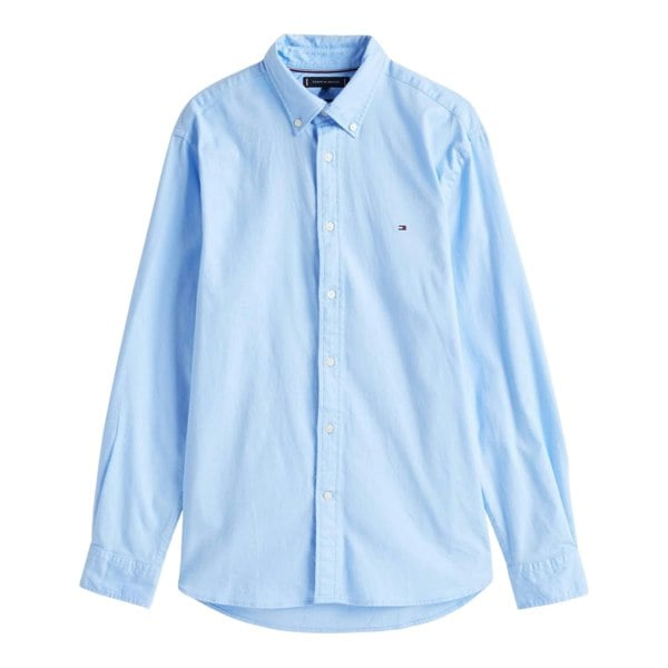 Tommy Hilfiger Mens Embroidered Logo Regular Shirt - Vessel Blue