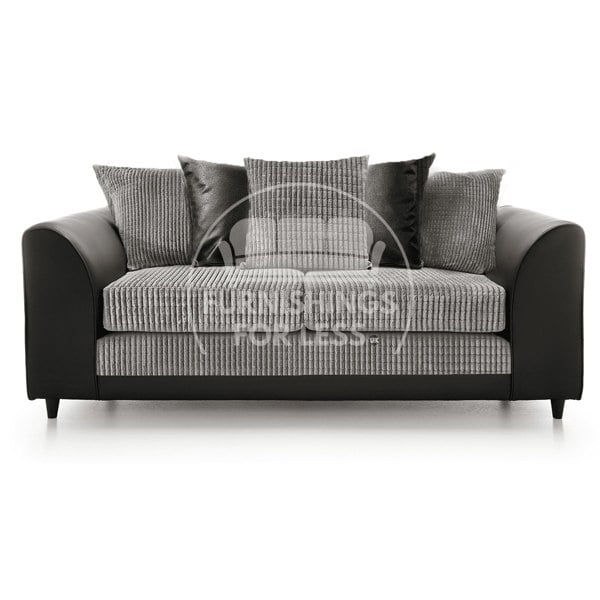 Luca Mixed Fabric 3 Seater Sofa - Scatter Back