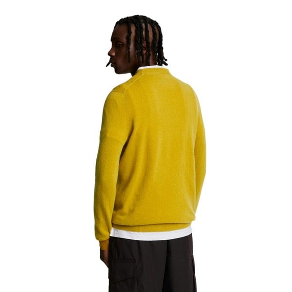 Lyle & Scott Mens Lambswool Blend Crew Neck Long-Sleeved Jumper - Ellaness Gold Marl