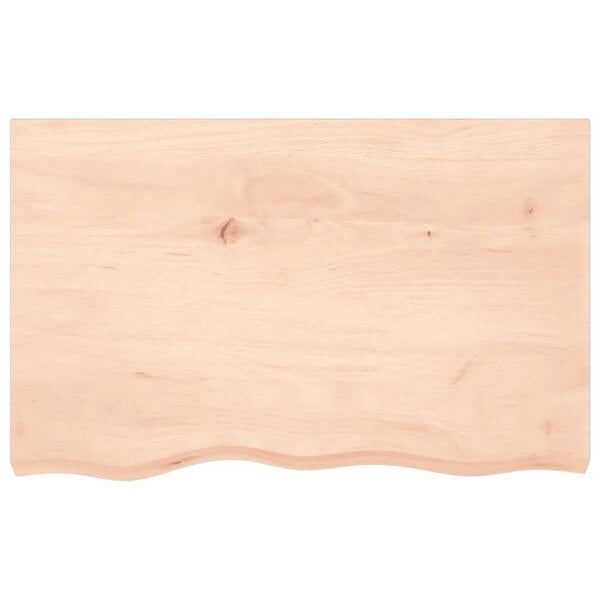 Berkfield Table Top 80x50x2 cm Untreated Solid Wood Oak