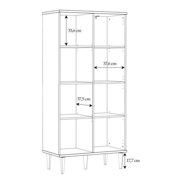 Wyld Haus Mallowmoss Rattan and Wood 2 Door Display Cabinet