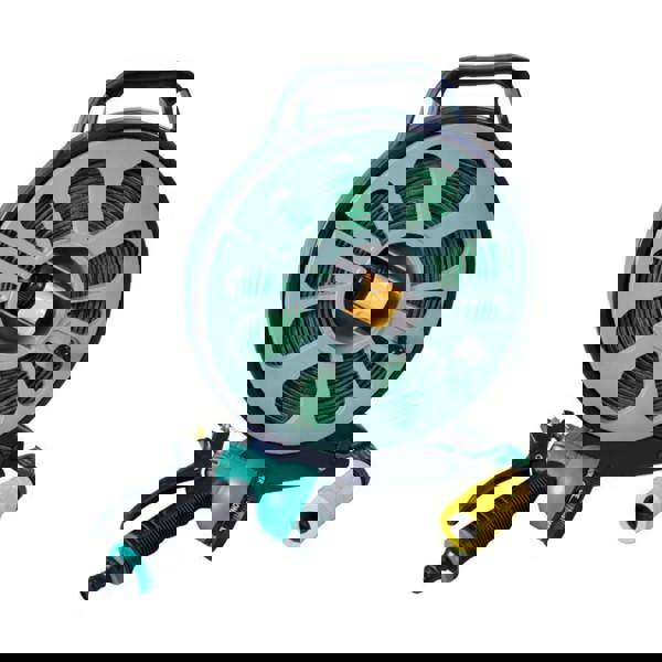 Samuel Alexander 15m Lay-Flat Garden Hose Pipe with Storage Cassette