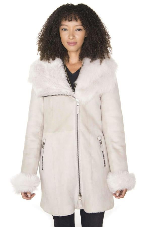 Infinity Leather Ladies Suede Merino Sheepskin Coat-Ringwood