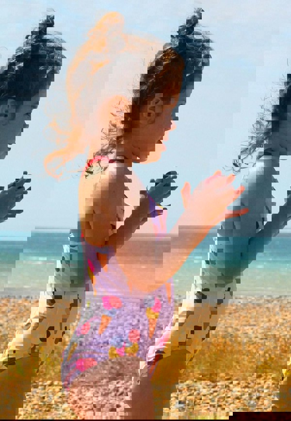 Ice Cream Cones Print Kids' Swimsuit - Toby Tiger