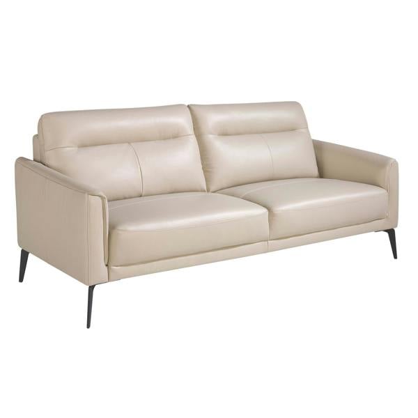 Angel Cerdá Taupe grey leather sofa 6137/6138
