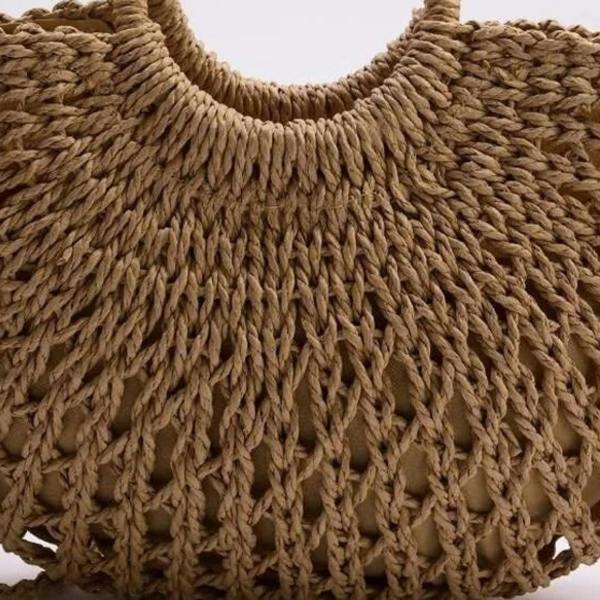 WOVCOR Oval Straw Women's Medium Size Bag