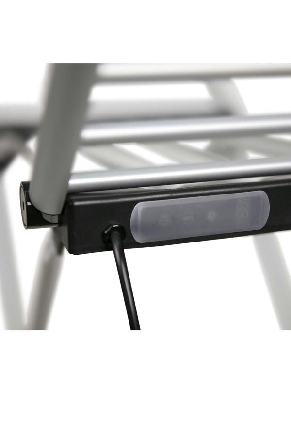 Groundlevel Extra Large 20 Bar Heated Electric Winged Clothes Airer with Timer