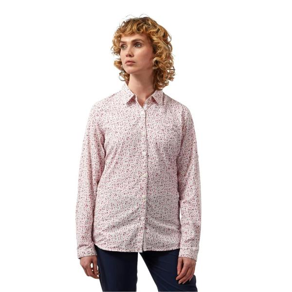 Craghoppers Womens/Ladies Regular Long-Sleeved Shirt - Raspberry - 