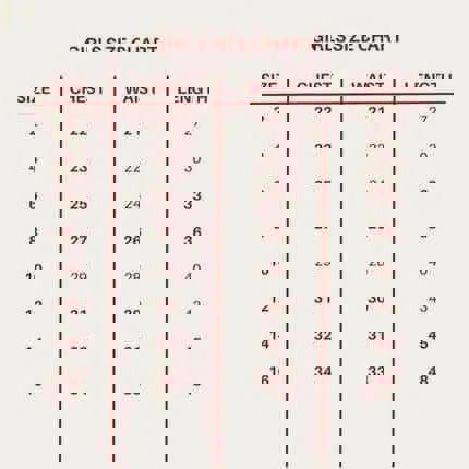 girls dress size chart