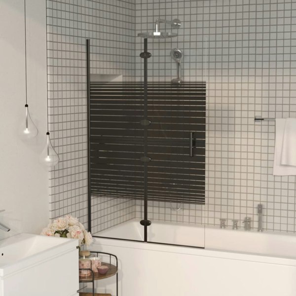 Berkfield Folding Shower Enclosure ESG 80x140 cm Black