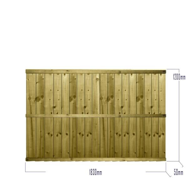 [amazon variation] feather edge semi-braced fence panel [6ft x 1ft, 2ft, 3ft, 4ft, 5ft] 3