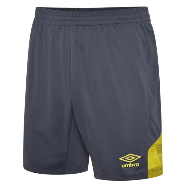 Umbro Childrens/Kids Vier Shorts - Carbon/Blazing Yellow - 