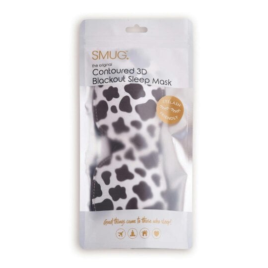 SMUG Contoured 3D Blackout Sleep Mask - Cow Print