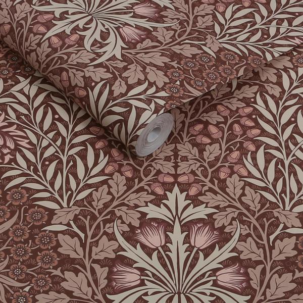 William Morris at Home Oak & Willow Damson Wallpaper