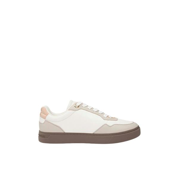 Tommy Hilfiger Womens/Ladies Leather Cupsole Trainers - Ecru/Stone/Blush - 