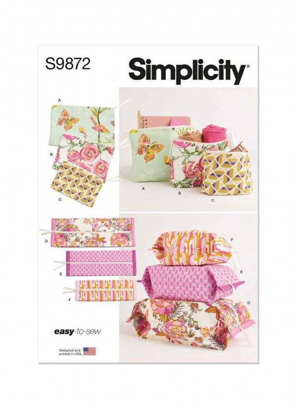 Simplicity Sewing Pattern 9872, Bags, Accessories OS (One Size) - Easy