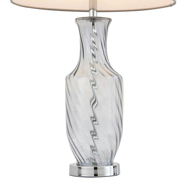 Pagazzi Lighting Rigl Twist Grey Glass Table Lamp