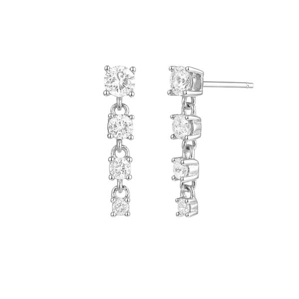 Gold Trip Long Crystal Gemstone Drop Earrings