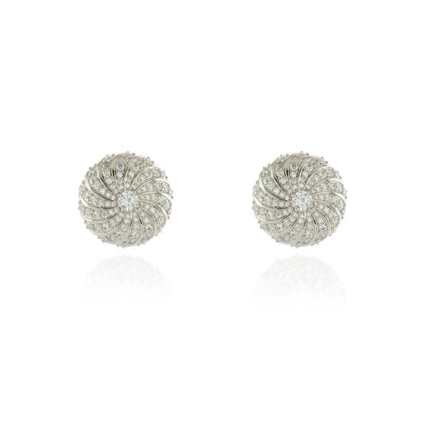 Cachet London Rimon Silver Clip On Earrings