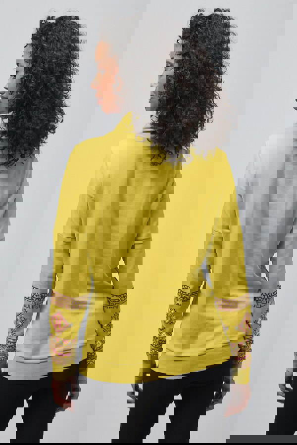 ENORSIA Geo Printed High Collar Sweatshirt