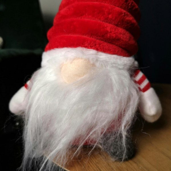 Samuel Alexander 40cm Sitting Plush Christmas Gonk with Grooved Hat in Red