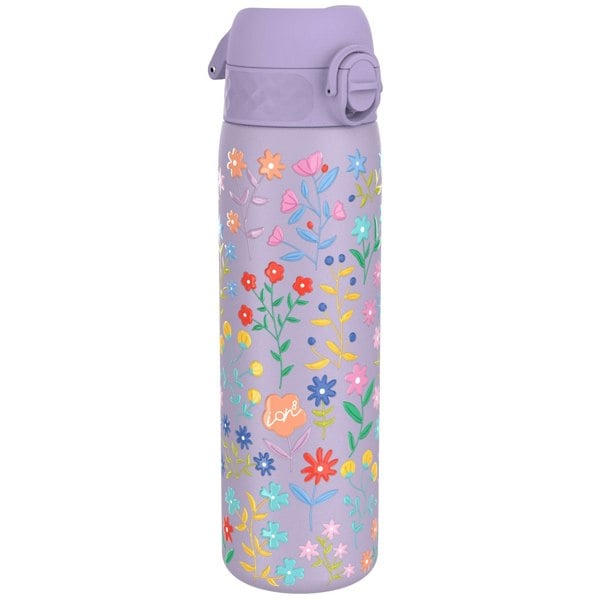 ION8 Leak Proof Slim Thermal Water Bottle, Insulated Steel, Ditsy Floral, 500ml (17oz)