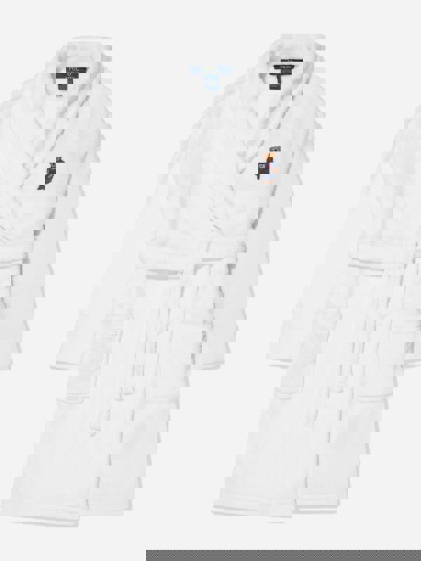 Ralph Lauren Kids Ralph Lauren Boys Bear Patch Robe in White