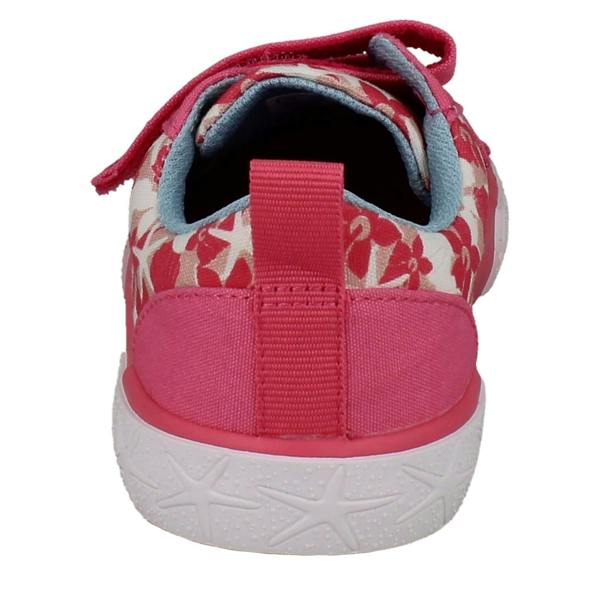 Clarks Girls Clarks Playprints Floral Starfish Design Canvas Shoes Foxing Shell