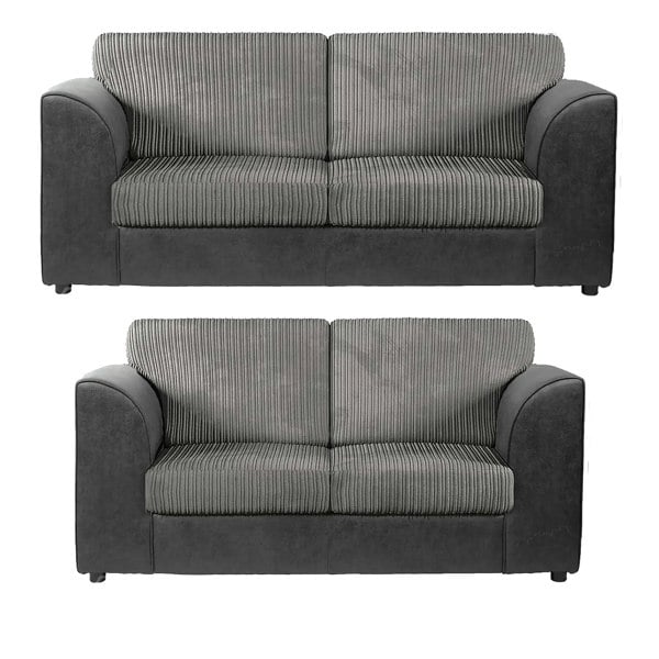 Furnishings For Less Luxor Full Jumbo 3 + 2 Seater Sofa Set – Full Back