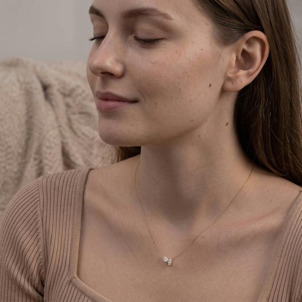 Spero London Pear & Marquise Sterling Silver Necklace