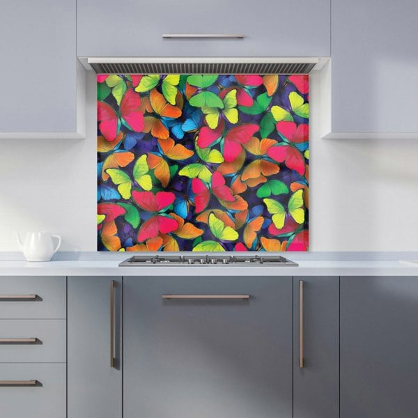 Warren Reed - Designer Rainbow Butterflies Kitchen Splashback