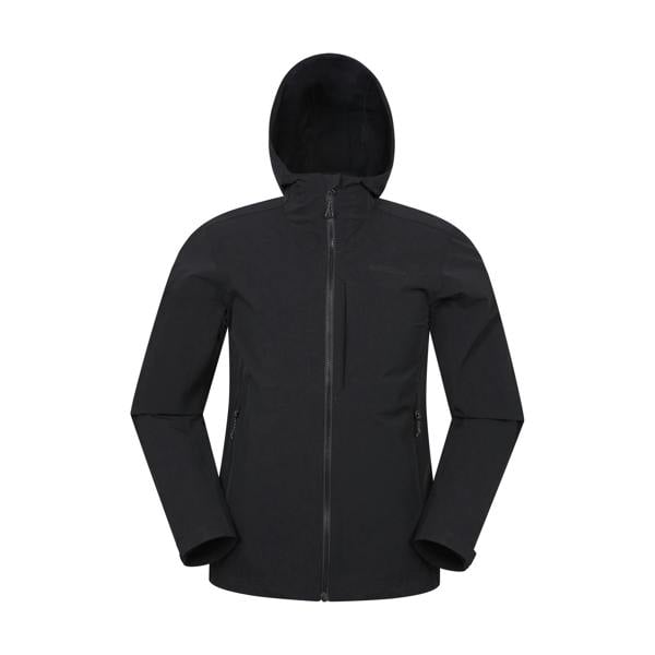 Mountain Warehouse Mens Retreat Packable Soft Shell Jacket - Black - 