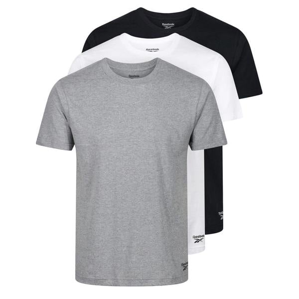 Reebok Mens Santo T-Shirt (Pack of 3) - Navy/Charcoal/White - 
