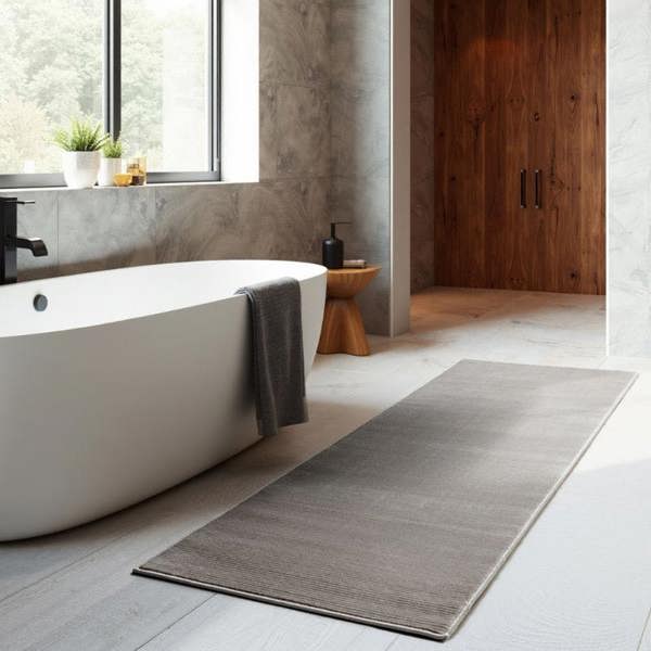 Hanse Home Perles Shortpile Grey Rug Dolomite – Modern Striped