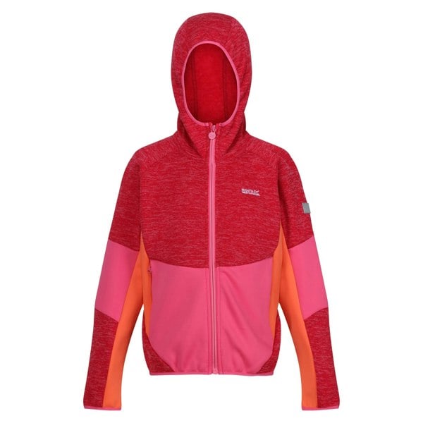 Regatta Girls Dissolver VIII Full Zip Fleece Jacket - Pink Potion/Flamingo Pink/Satsuma