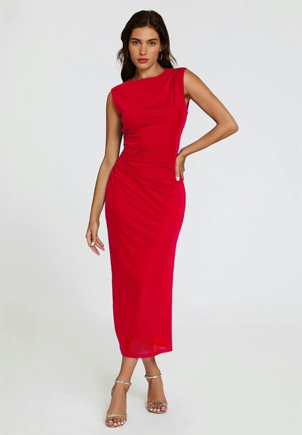 FS Collection Mesh Maxi Dress In Red