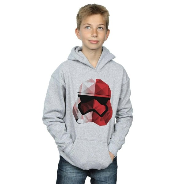 Star Wars: The Last Jedi Boys Stormtrooper Cubist Helmet Hoodie - Sports Grey