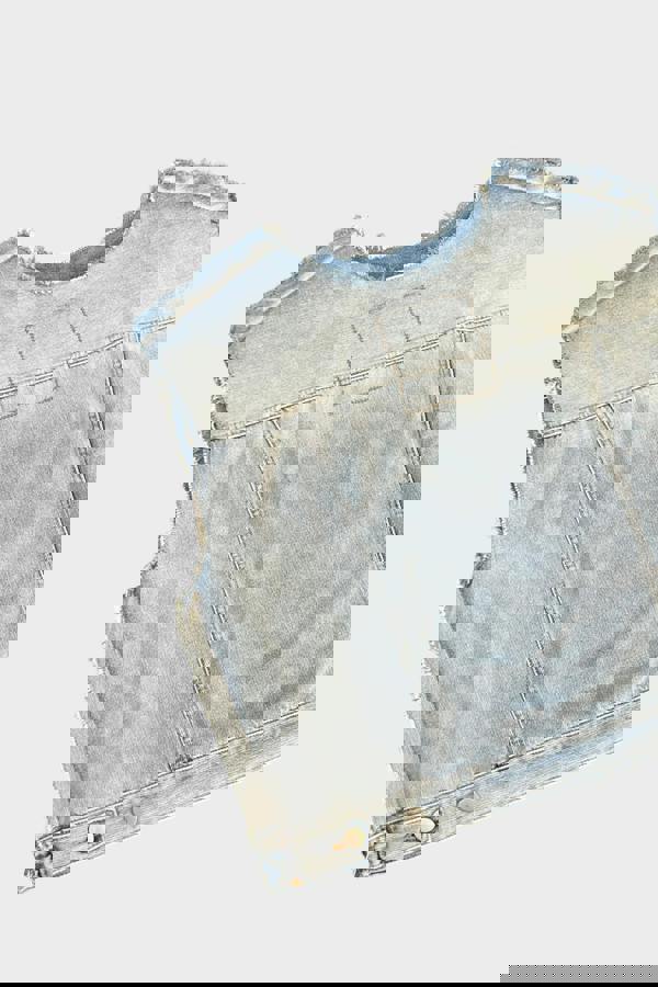 Maison Margiela MM6 Sleeveless Frayed Grey Denim Shirt