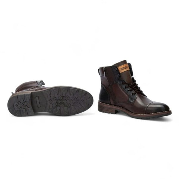 Pikolinos York - Men's Olmo Brown Lace Up Leather Ankle Boots