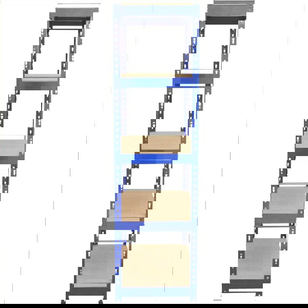Monster Racking 3 x Q-Rax Blue Metal Racking Units 90 x 50 x 180cm