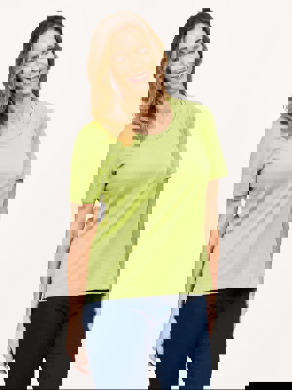 PennyPlain Nailhead Top - Kiwi