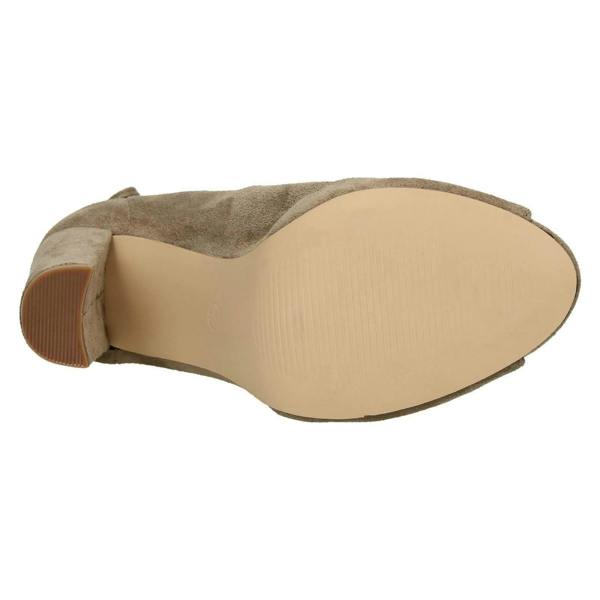 Spot On Ladies Spot On Peep Toe Ankle Boots