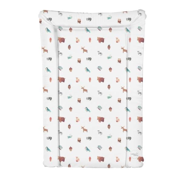 Ceba Deluxe Unisex Baby Waterproof Changing Mat with Raised Edges - Colourful Unique Beautiful Woodland Animals