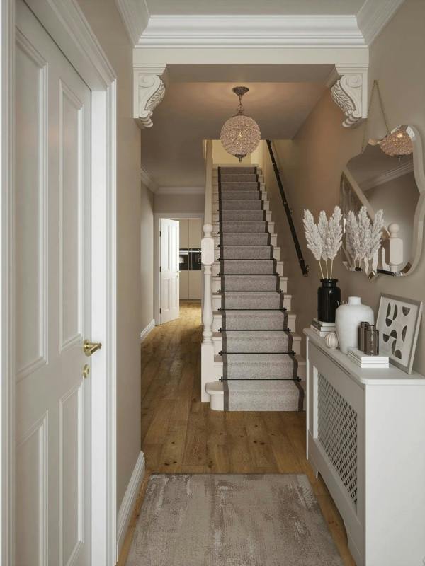 Burcot Espresso Leather Straight Flight Handrail