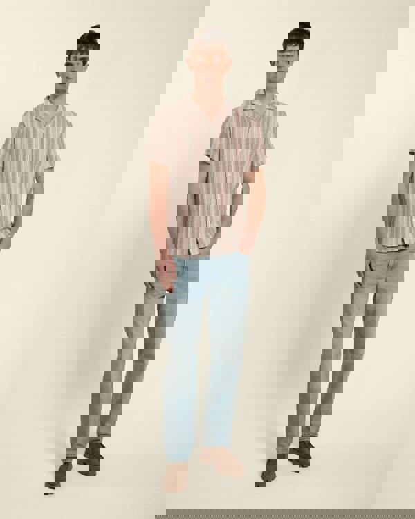 Larsson & Co Textured Stripe Short Sleeve Shirt