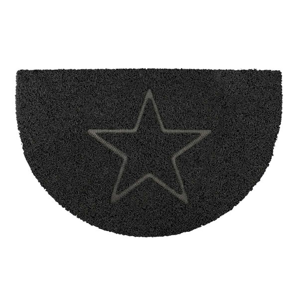 Oseasons Star Half Moon Doormat in Black