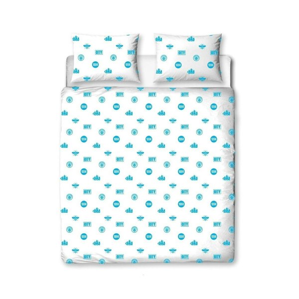 Manchester City FC Crest Duvet Cover Set - Blue